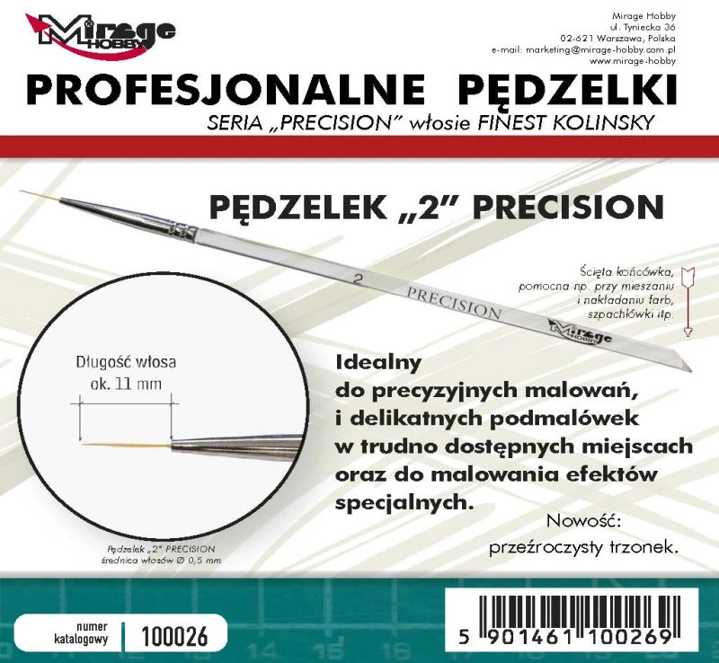 MIRAGE PĘDZELEK PRECISION KOLINSKY ROZMIAR 2.jpg