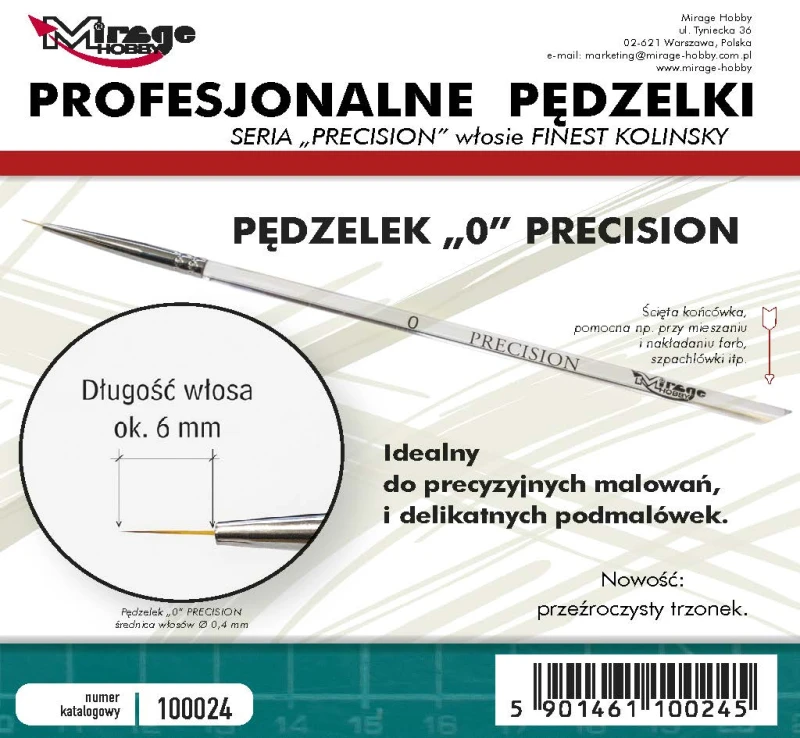 MIRAGE PĘDZELEK PRECISION KOLINSKY ROZMIAR 0.jpg