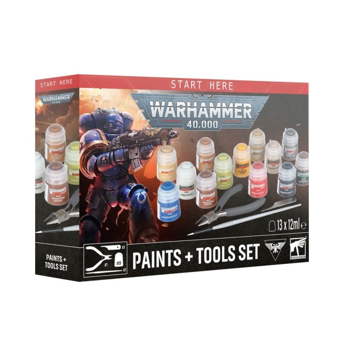 Warhammer 40,000: Paint + Tools Set - pudełko