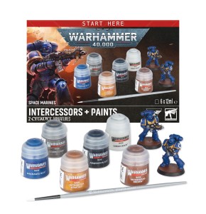 Space Marines: Intercessors + Paints - zawartość