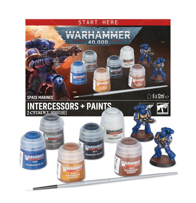 Space Marines: Intercessors + Paints - zawartość
