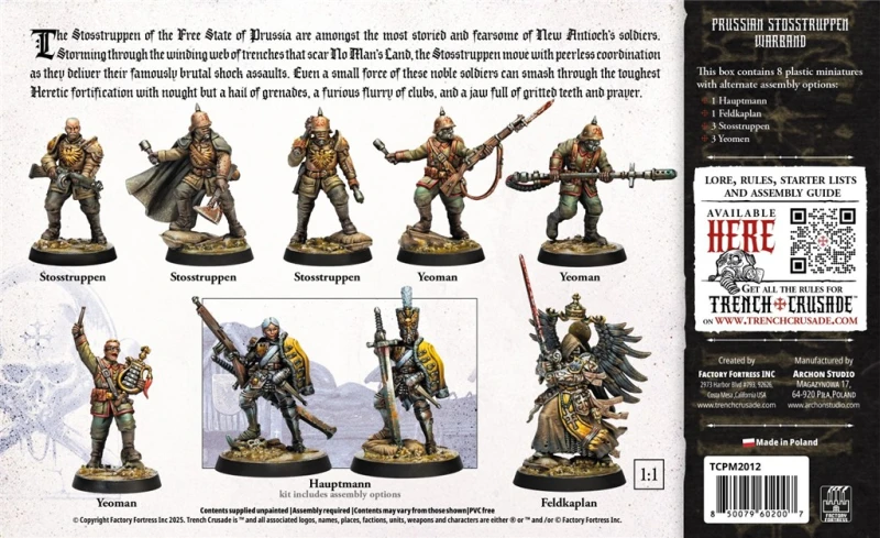 Trench Crusade Prussian Stosstruppen Warband - tyl pudelka