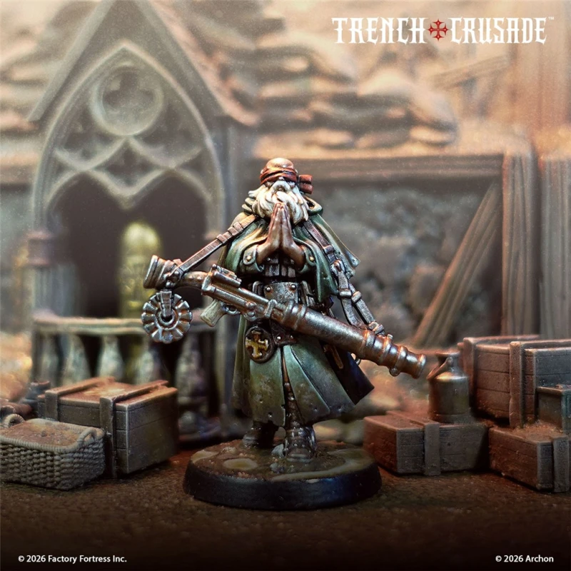 Trench Crusade Sniper Priests - diorama 1
