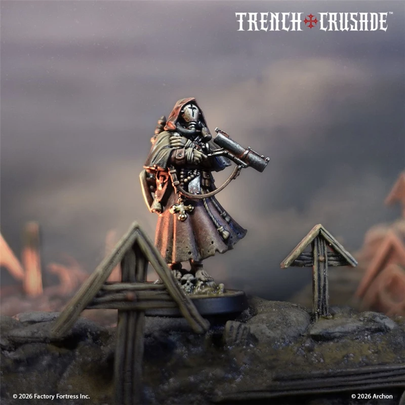 Trench Crusade Sniper Priests - diorama 2