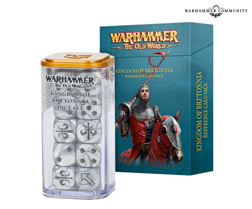 Kingdom of Bretonnia Reference Cards and Dice