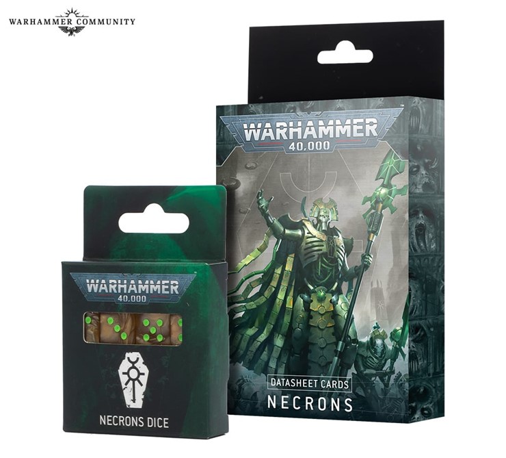 Necron Datasheet Cards and Dice