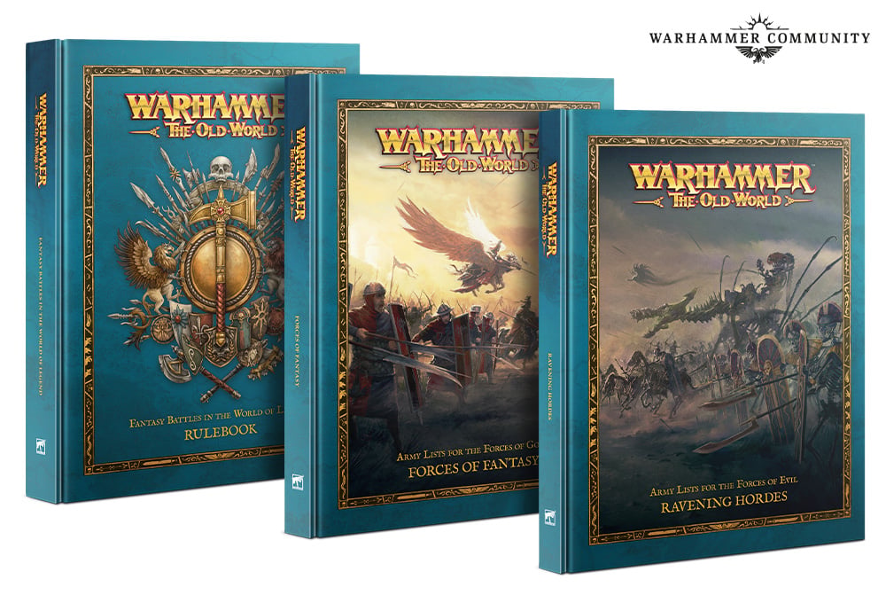 Warhammer: The Old World Rulebook, Forces of Fantasy, and Ravening Hordes